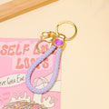 Heart Accent Braided Cord Keychain Gold Hardware 8 Colors view 11