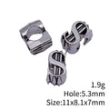 Dollar Sign Shaped Large Hole Metal Bead Metal Jewelry Making Component view 3