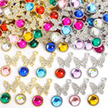 Polished Gold Silver Butterfly Alloy Charms in 18 Styles view 4