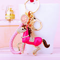 Jeweled Galloping Horse Keychains in Five Colors with Braided Loop Options view 8