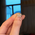 Silver Tone Butterfly And Star Ear Cuff With Crystal Drops view 4
