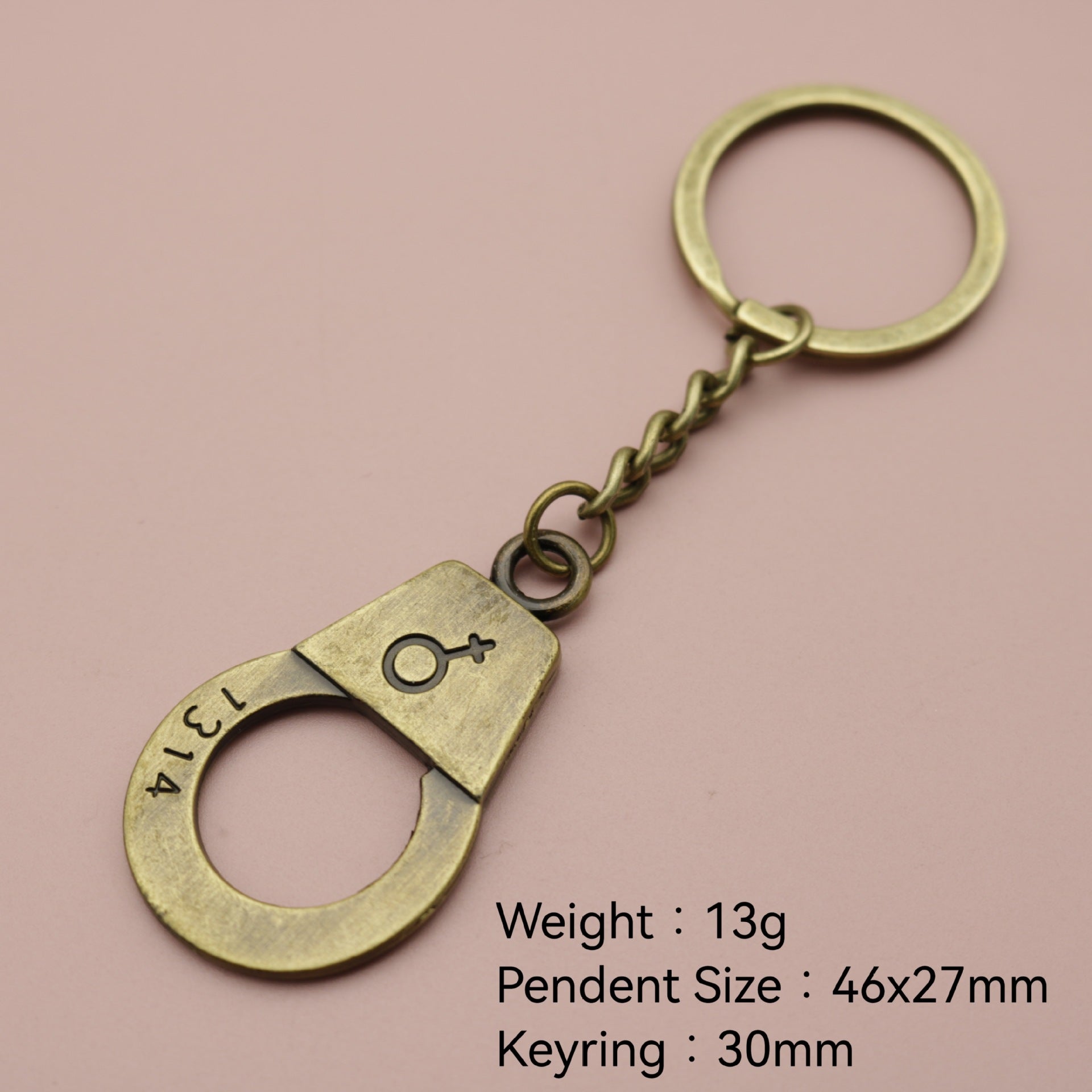 Minimalist Handcuffs Alloy Keychain Charm for Bags and Keys