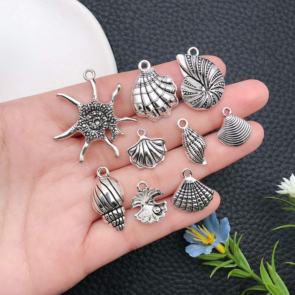 Zinc Alloy Shell Conch Ocean Life Charm Pendant for DIY Bracelet Necklace Earrings