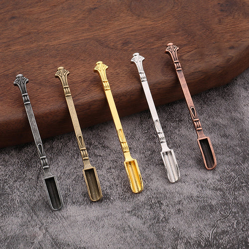 Portable Metal Snuff Spoon Keychain Mini Pipe Accessory Tool