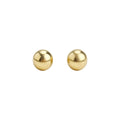 Brushed Metal Ball Stud Earrings in Gold and Silver Tones view 5