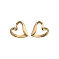 Open Heart Stud Earrings in Gold and Silver Tones Fashion Jewelry view 5