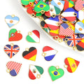 Heart Flag Enamel Charms Featuring Ten National Designs view 1