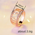 NANA Hollow Cutout Band Ring CZ Edges Three Metal Tones view 4