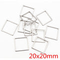 Gold and Silver Tone Square Open Frame Metal Charms view 10