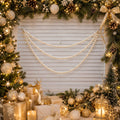 Triple Layer White Faux Pearl Garland Christmas Tree Decor view 1