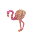 Red Gold Tone Flamingo Crystal Metal Brooch Pin for Jackets and Lapels view 5