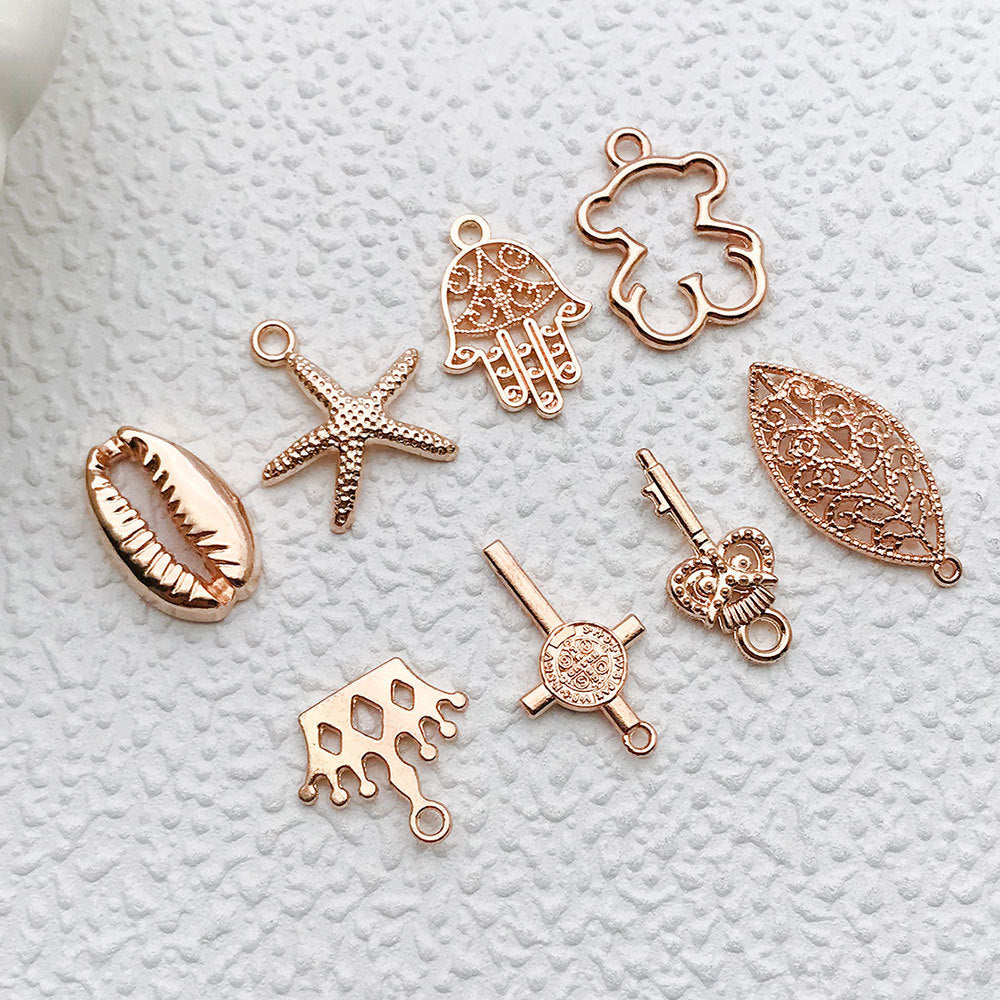 KC Gold Tone Zinc Alloy Vintage Theme Charm Pendant for DIY Necklace Earring Phone Case