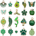 Green Four-Leaf Clover and Mushroom Metal Charms with 79 Listed Options view 5