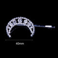 Rhinestone Star Moon Bobby Hair Pins Silver Three Sizes view 7