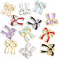 Enamel Ribbon Bow Jewelry Components For DIY Earrings And Bracelets Charms view 5