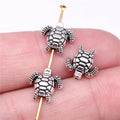 Dimensional Sea Turtle Small Hole Metal Bead in Two Finishes view 6