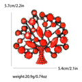 Round Gemstone Tree Brooch in 2 Color Styles Metal Pin view 7