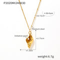 Conch Shell Imitation Pearl Pendant Necklace Snake Chain view 8