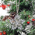 Christmas Metal Bow Starburst Snowflake Hangers Ribbon 3 Styles view 6