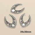 Bohemian Silver Tone Connector Pendants in Eight Ornate Designs view 8