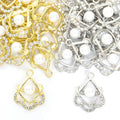 Crystal-Accented And Pearl-Look Gold Silver Pearl Pearl-look Jewelry Pendants in 2 Styles view 4