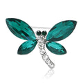 Crystal Dragonfly Brooch in Detailed Metal and Crystal Design view 5