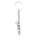 Silver Hanging Skeleton Metal Keychain Chain Pendant view 5