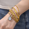 Magnetic and Hinged Bracelet Collection in Eight Metal Finishes view 4