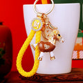 Crystal Horse, Zebra and Deer Keychains with Braided Wrist Straps view 3