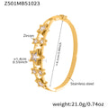 Crystal Motif Bangle Collection in Nine Gold and Silver Styles view 12