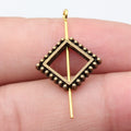 Beaded Edge Diamond Openwork Bead in Two Antique Finishes view 4