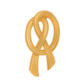 Gold Tone Ribbon Bow Two Designs Metal Brooch Pin for Jackets and Lapels view 1