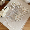 White Pearl Openwork Flower Duckbill Hair Clips Two Styles view 2