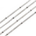 Fine Crimped Metal Jewelry Chain in Silver and Gold Tones view 6