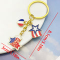 Independence Day Star and Flag Enamel Keychains, 8 Designs view 7