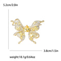 Crystal Butterfly Brooch Purple Yellow Teardrop Center Stones view 7