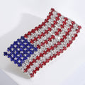 Waving American Flag Crystal Brooch in Two Silhouettes view 4
