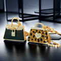 Jeweled Handbag and Braided Wrist Loop Keychains in Nine Options view 3