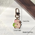 Enamel Capybara Keychain Charms Gold Lobster Clasp 4 Styles view 4