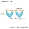 F924 Blue-Gold Earrings