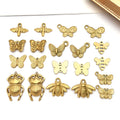 Gold-Tone Bee and Butterfly Metal Charms with 10 Listed Options view 1