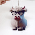 Cartoon Cow Printed Acrylic Ball Chain Hanging Charms in Six Designs view 7