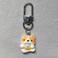 Resin Corgi Dog Keychains Silver Lobster Clasp 5 Poses view 8