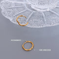 Mini Round Huggie Hoop Earrings Gold And Steel Tones view 2