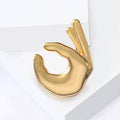 Polished Alloy OK Hand Gesture Brooch Gold Silver Tone view 4