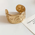 Gold Silver Ocean Shell Starfish Tulip Open Cuff Bracelets view 6