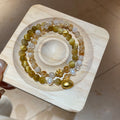 Mixed Tiger Eye Pattern Charm Stack Or Simple Round Bead Bracelet view 6