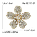 Pavé Five Petal Blossom Brooch Decorative Lapel Pin view 7