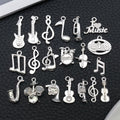 Black Musical Instrument and Guitar Metal Charms with 26 Listed Options view 1