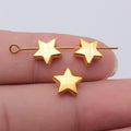 Dimensional Five-Point Star Small-Hole Beads in Five Finishes view 6